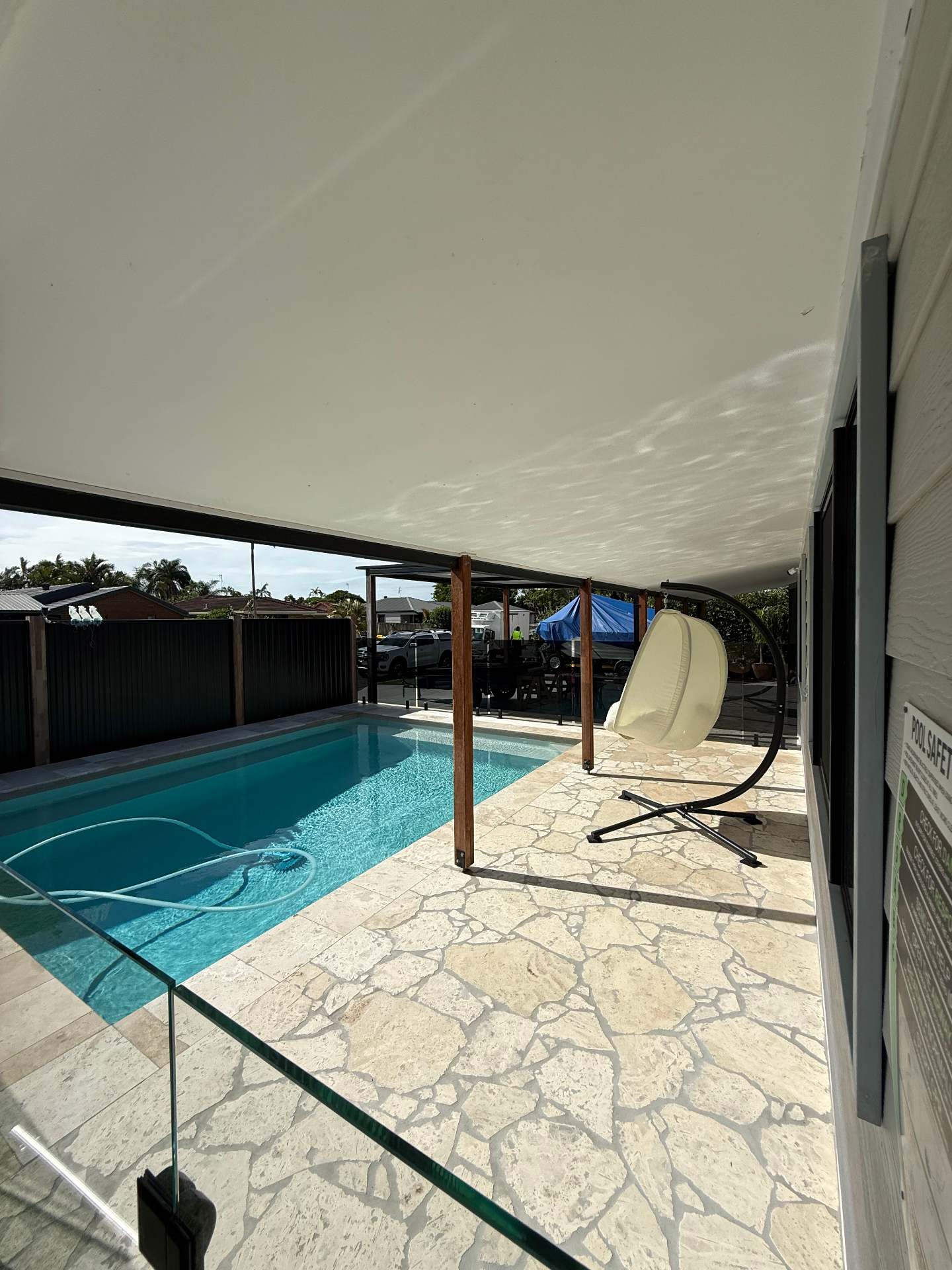 Crazy Paved Pool Deck